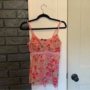 vintage y2k mariposa babydoll floral top